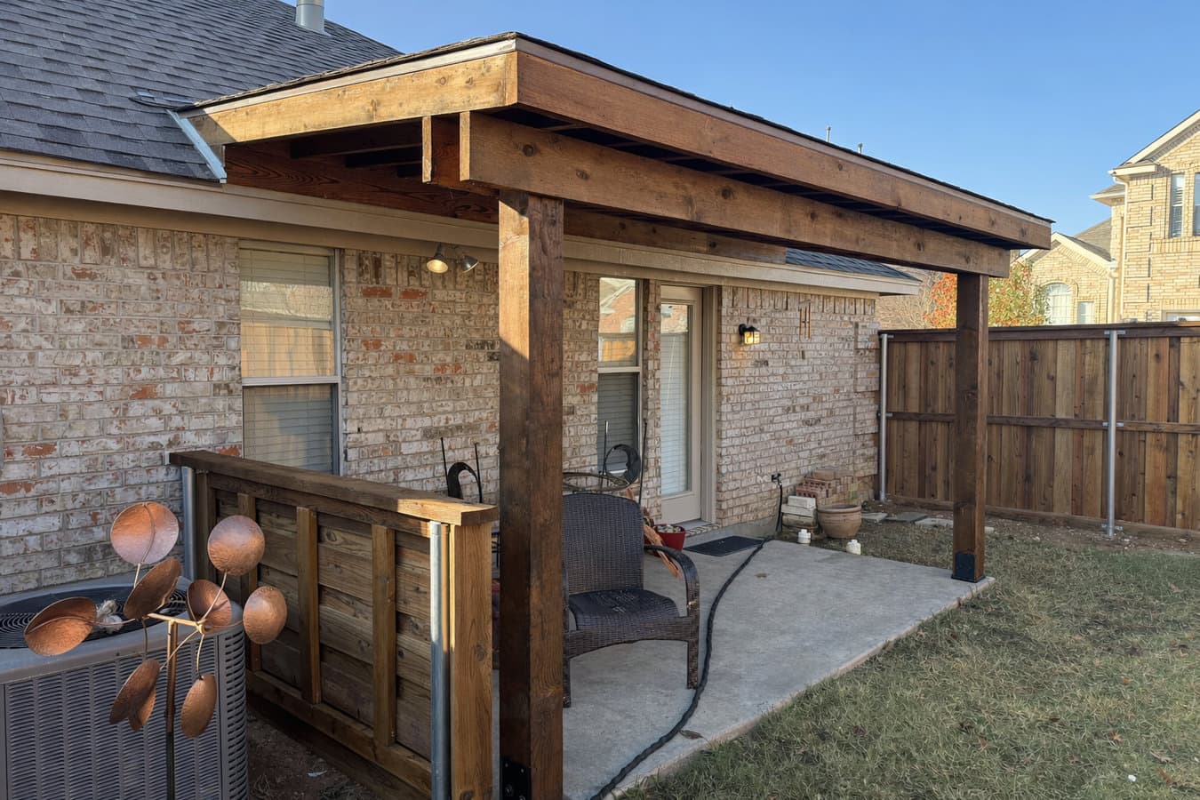 Patio cover installation
